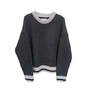 Genuine Roots Cabin Pullover Knit Sweater Women's L Grey Soft Warm Cozy